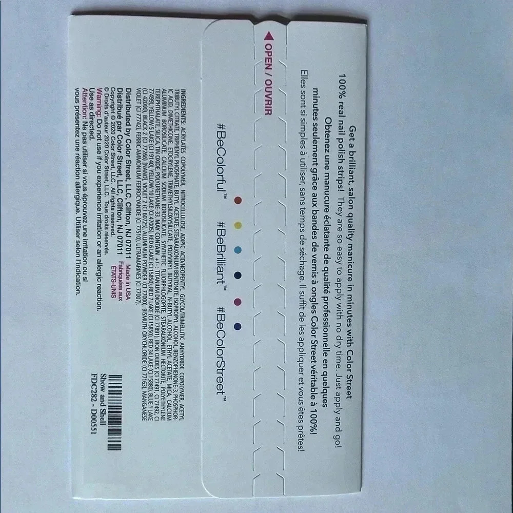 Color Street Show And Shell Press On Nails 100% Real Polish New Unopened - Picture 5 of 5